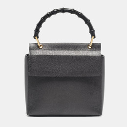 Gucci Black Leather Bamboo Top Handle Bag 1187900
