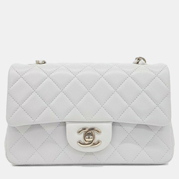Chanel Grey Leather Classic New Mini Crossbody Bag 1187348