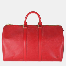 Louis Vuitton Vintage Red Epi Leather Keepall 45 Bag 1187200