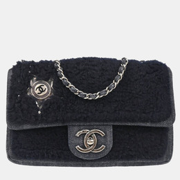 Chanel Paris Dallas Single Flap Navy Mouton Denim Shoulder Bag 1186624