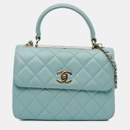 Chanel Blue Small Quilted Lambskin Trendy CC Flap Bag 1186833