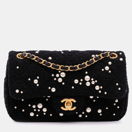 Chanel Black Small Tweed Pearl Cosmos Flap Bag 1186903