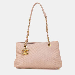 Chanel Pink Large Chevron Calfskin Surpique Tote 1186801