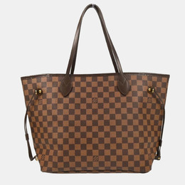 Louis Vuitton Neverfull MM Brown Damier Canvas Shoulder Tote Bag 1186605