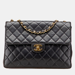 Chanel Black Jumbo Classic Lambskin Single Flap Bag 1188013
