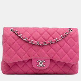 Chanel Pink Jumbo Classic Caviar Double Flap Bag 1187988