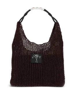 Plan C braided-handle mesh shoulder bag 31284455