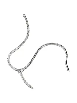 Bvlgari 18K white gold Serpenti Viper diamond necklace 31241992
