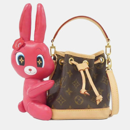 Louis Vuitton Nano Noe Fuschia Marron Monogram Coated Canvas Bucket Bag 1188140