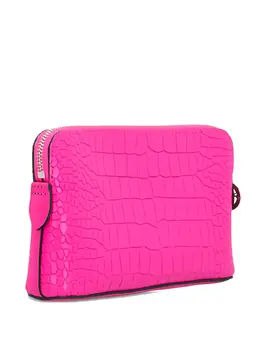 Longchamp crocodile-effect clutch bag 30037582