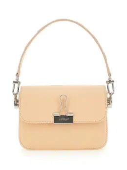 Off-White-Small Leather Binder Bag-Donna 52282140262740