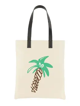 Palm Angels-Cotton Canvas Shopping Bag-Uomo 52283005894996