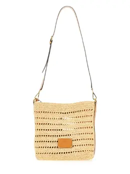 Etro-Perforated Raffia Shoulder Bag-Uomo 52283006484820