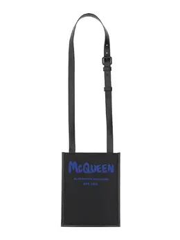 Alexander McQueen-Smartphone Bag With Graffiti Logo-Uomo 52283197063508