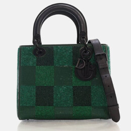 Christian Dior Lady Christian Dior Medium Crystal Embellished Leather Tote Bag 1184805