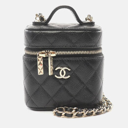 Chanel Matelasse Small Vanity Black Leather Shoulder Bag 1188216