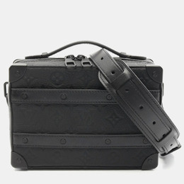 Louis Vuitton Handle Soft Trunk Monogram Taurillon Black Leather Shoulder Bag 1188154
