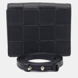 Bottega Veneta Black Leather Cassette Mini Crossbody Bag 1187460