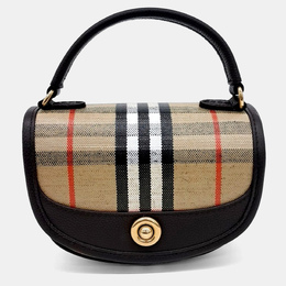 Burberry Brown Fabric and Leather Mini Highland Crossbody Bag 1187450