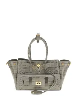 Balenciaga mini Bel Air crocodile-effect leather tote bag 31218717