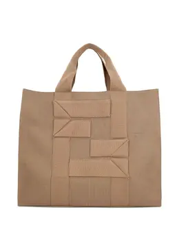 Сумка-шоппер с логотипом Fendi, коричневый 30039208 | коричневый