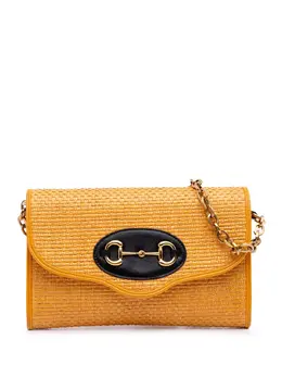Gucci 2016-2025 Raffia Horsebit 1955 Chain crossbody bag 31439127
