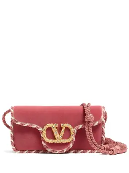 Valentino Garavani Locò jewel-embellished VLogo clutch 29537740