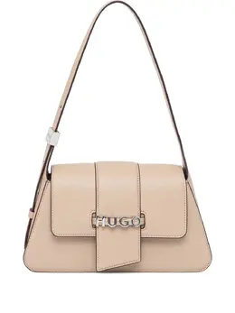Hugo logo-plaque flap shoulder bag 31127108