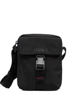 Hugo buckle-fastening logo-print messenger bag 31127157