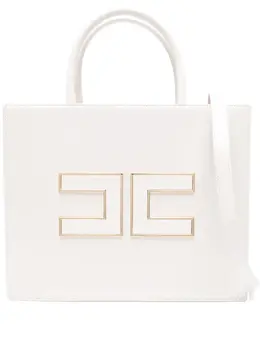 Elisabetta Franchi logo-plaque tote bag 31098026