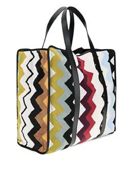 Missoni zigzag-pattern cotton tote bag 31165705