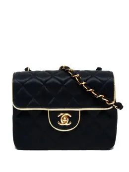 Chanel 1989-1991 mini Classic Flap quilted satin shoulder bag 31391395