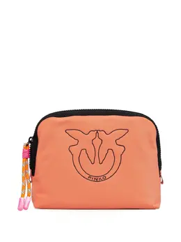 Pinko logo-embellished zip-top make-up bag 31143504