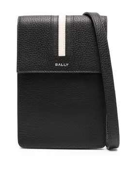Bally stripe appliqué logo stamp shoulder bag 23926537