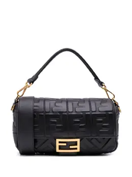 Fendi 2010-2025 Zucca Embossed Leather Baguette satchel 31440020