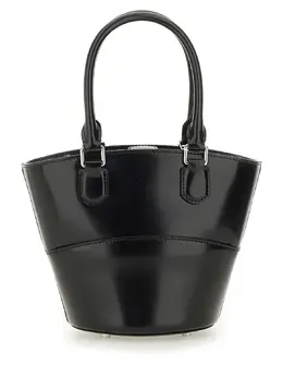 Self-Portrait-Leather Tote Bag With Charm-Donna 52287586959700