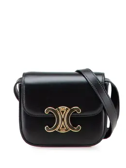 Celine 2022 Mini Shiny Calfskin Triomphe crossbody bag 31403614