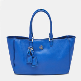 Tory Burch Blue Leather Roslyn Tote 1190116