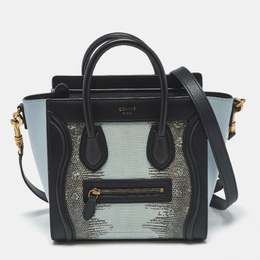 Celine Tricolor Lizard and Leather Nano Luggage Tote 1190092