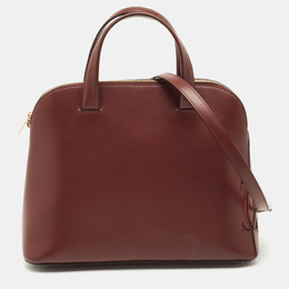 Cartier Burgundy Leather and Suede Must C Satchel 1189475