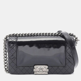 Chanel Boy Black Patent Leather Shoulder Bag 1188948