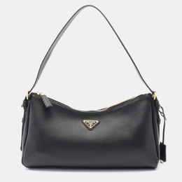 Prada Aimee Medium Black Leather Shoulder Bag 1188826