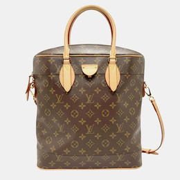Louis Vuitton Carryall MM Brown Monogram Coated Canvas Shoulder Bag 1188901