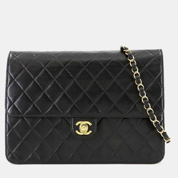 Chanel Flap CC Black Leather Chain Shoulder Bag 1188841