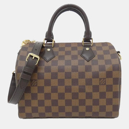 Louis Vuitton Speedy Bandouliere 25 Damier Ebene Canvas Boston Bag 1188895