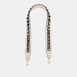 Fendi Cream Leather Studded Strap You Shoulder Bag Strap 1187032