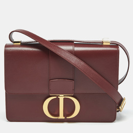Christian Dior Burgundy Leather 30 Montaigne Shoulder Bag 1187803