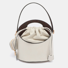 Etro Off White Leather Saturno Bucket Bag 1187039