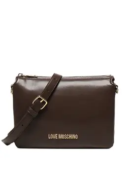 Love Moschino logo-plaque zip-top shoulder bag 31091928
