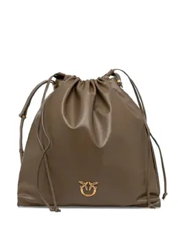 Pinko medium drawstring leather shoulder bag 31143502